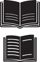 A simple, elegant book silhouette for an educational app.
