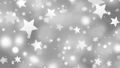 Light gray 2D cartoon background featuring bright stars A blurred decorative design in a minimalist style ideal for use in websites and landing pages