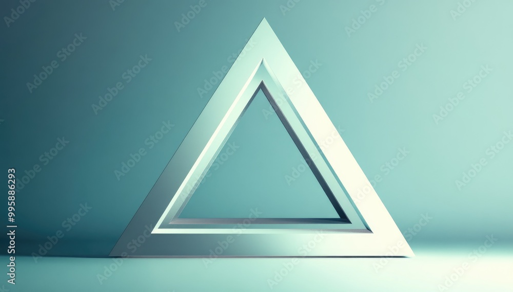 Aufkleber inverted triangular shape creating an optical illusion of impossible geometry