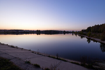 sunrise over the lake
