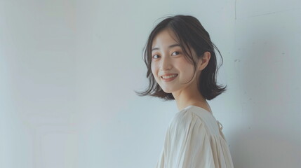 Fototapeta premium ファッションモデルの若い女性