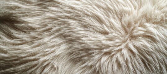 Fototapeta premium White fur texture background. Generative AI technology. 