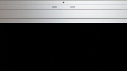 Looping animation of the garage door opening and then closing. - Powered by Adobe