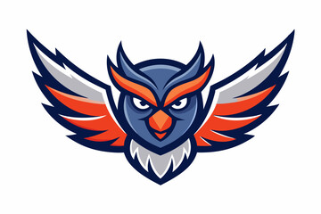 Flying head mascot logo design vector