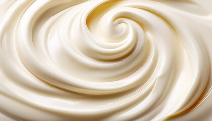Creamy Swirl Background Sauce or Milk Texture