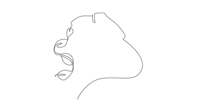 Animation of continuous one line drawing the hose removes the leaves from the nozzle. Every drop does not further damage the earth. National Biodiesel Day. Self drawing animated. Full length motion