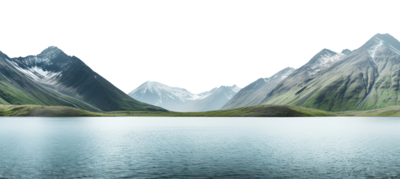 PNG Lake landscape panoramic mountain.