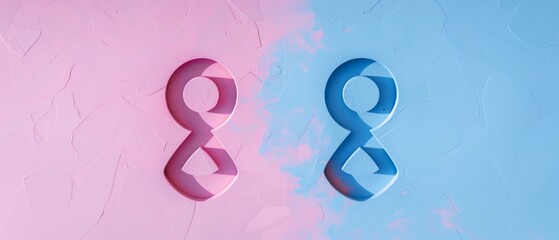 Obraz premium The image creatively showcases the number 8 to represent International Women's Day on March 8, celebrating women's achievements and gender diversity with a balance and unity theme.