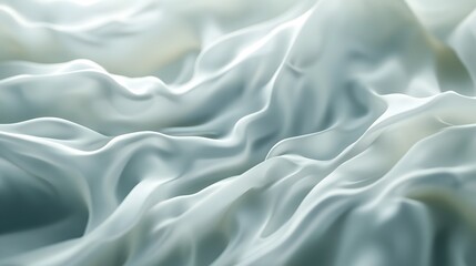 Obraz premium Flowing tech elements and shapes creating movement on a soft muted surface