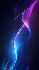 Obraz premium Dark background with a blue-purple gradient and a glow effect on the right side of the screen