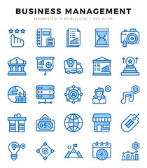 Set of Two Color Business Management Icons. Two Color art icon. Vector illustration