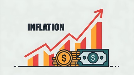 Rising Price Graph with Inflation Text