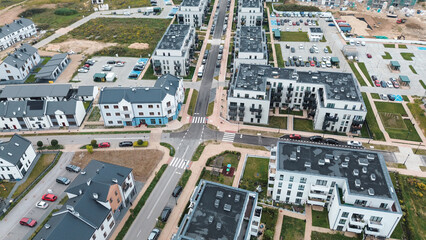 Fototapeta premium Growing Residential Community with Apartments