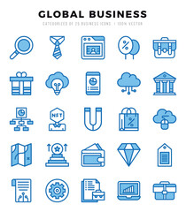 Global Business icon pack for your website. mobile. presentation. and logo design.