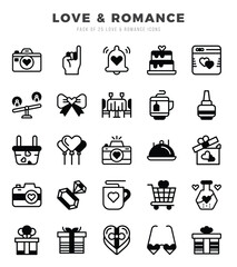 Love & Romance icon pack for your website. mobile. presentation. and logo design.