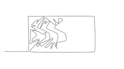 Animated self drawing of continuous line drawing chicken wings in a box. Fresh purchase. Ready to process to healthy and protein snacks. National Frozen Food Day. Full length single line animation