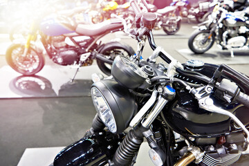 Motorcycles at exhibition