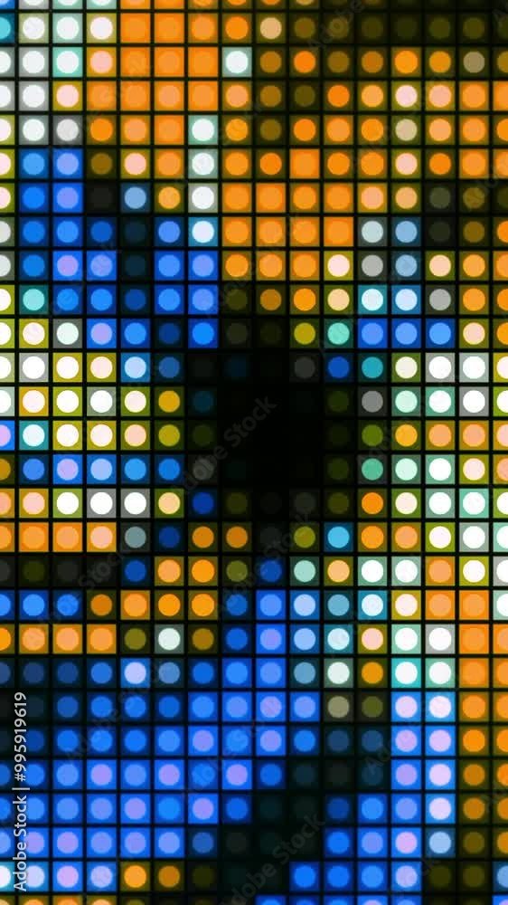 Poster pixel image of colorful spiral. motion. beautiful moving spiral of pixels. colorful rotating spiral 