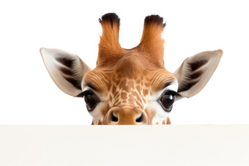 Fototapeta premium PNG Giraffe giraffe wildlife peeking.