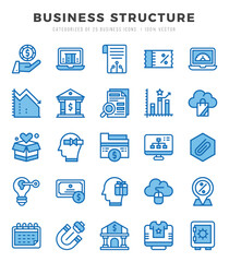 Business Structure web icons in Two Color style.