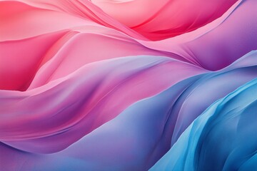 Obraz premium Soft Waves of Pink and Blue Fabric