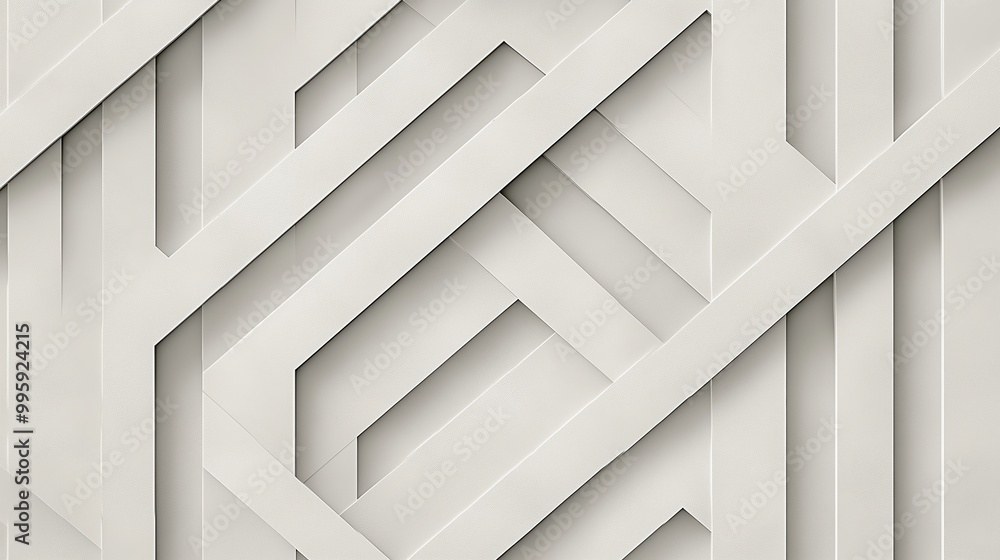 Aufkleber intricate geometric patterns create a modern aesthetic in a minimalist interior design setting