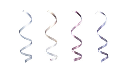 Color ribbons isolated on background for gift