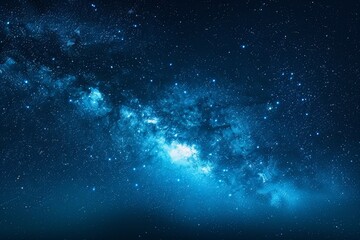 Obraz premium Vast, Serene Night Sky With Myriad Stars, Creating a Sense of Infinity and Awe-inspiring Wonder