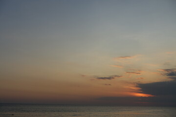beautiful sunset on beach 