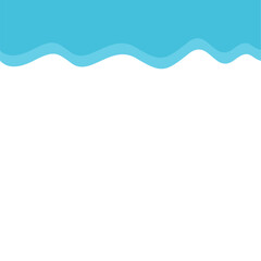 Blue Top Page Shape Border