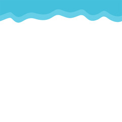 Blue Top Page Shape Border