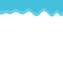 Blue Top Page Shape Border