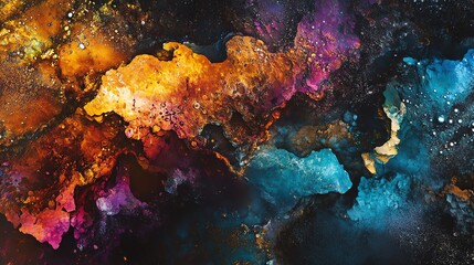 A mesmerizing abstract art piece showcasing vibrant colors and fluid shapes, perfect for modern decor and creative projects.