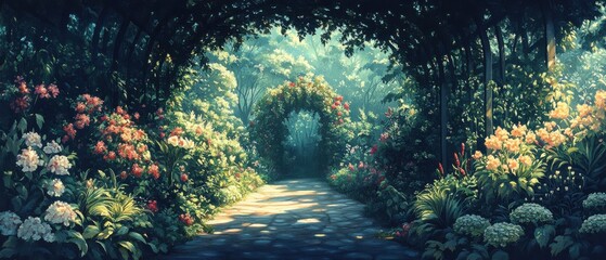 Obraz premium Whispers of Serenity: A Tranquil Garden Escape