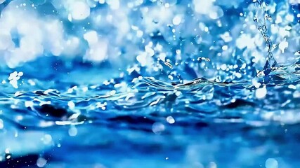 water  with a blue filter