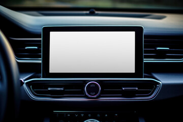 Naklejka premium Car control screen png mockup, transparent design