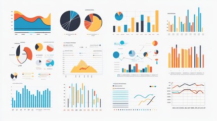 Obraz premium These are modern charts designed to help you visualize data. They're perfect for business projects, presentations, and creating dashboards for your company.