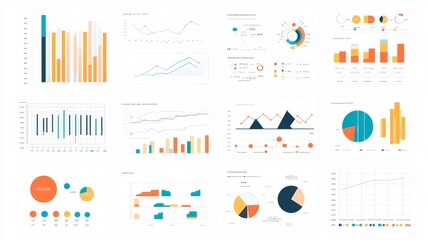 These are modern charts designed to help you visualize data. They're perfect for business projects, presentations, and creating dashboards for your company.
