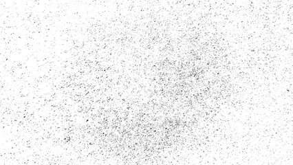 Dirty grunge graininess texture of an unevenly filled surface with spots, dirt, and grit. Closeup Abstract background. Vector illustration. Overlay template.