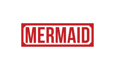 MERMAID Red rubber stamp on white background. MERMAID stamp sign. MERMAID stamp.