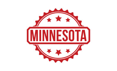 Minnesota Red rubber stamp on white background. Minnesota stamp sign. Minnesota stamp.
