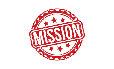 Mission Red rubber stamp on white background. Mission stamp sign. Mission stamp.