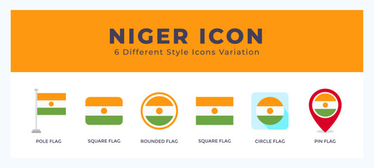 Niger symbol icon vector. symbol illustration