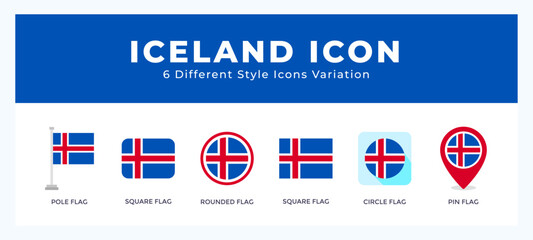 Iceland symbol. vector icon symbol. logo illustration. vector graphics
