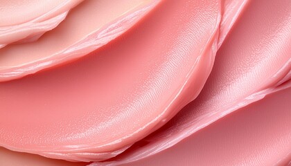 An abstract swirl of frosted mauve and pale pink lipstick swatches, with a shimmery finish for a throwback to 90s glam.