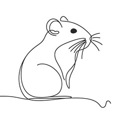 A mouse is sitting on a ledge. The mouse is small and has a long tail. The image is in black and white