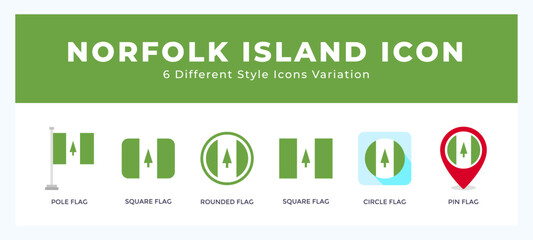 Norfolk island symbol. logo. icon vector illustration.