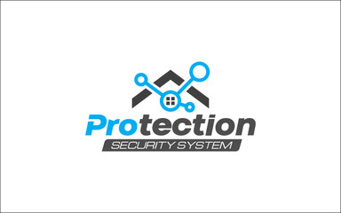 Illustration vector graphic of modern smart home technology logo design