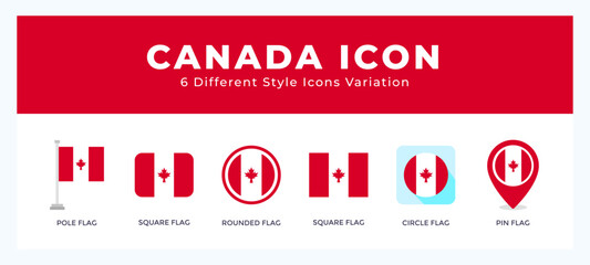 Canada icon in different style vector illustration.
