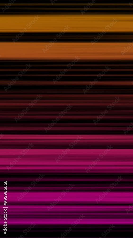 Poster abstract background with colorful horizontal lines on black background. animation. beautiful multi-c